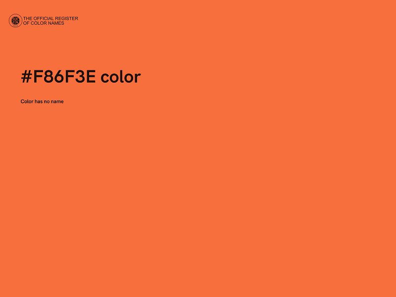 #F86F3E color image