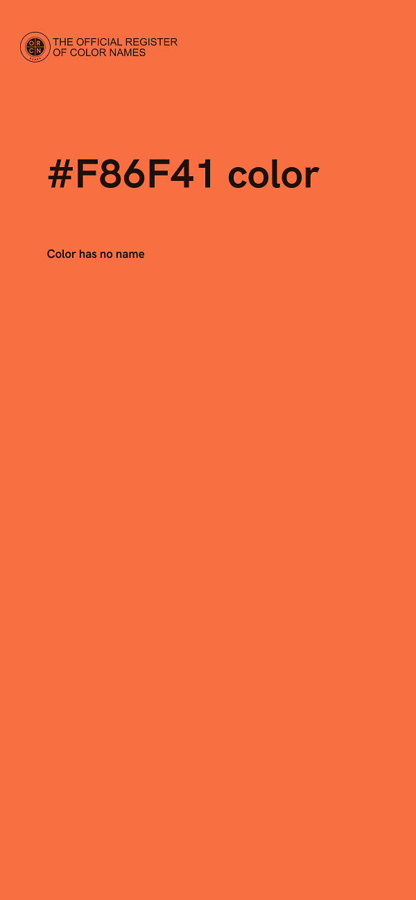 #F86F41 color image