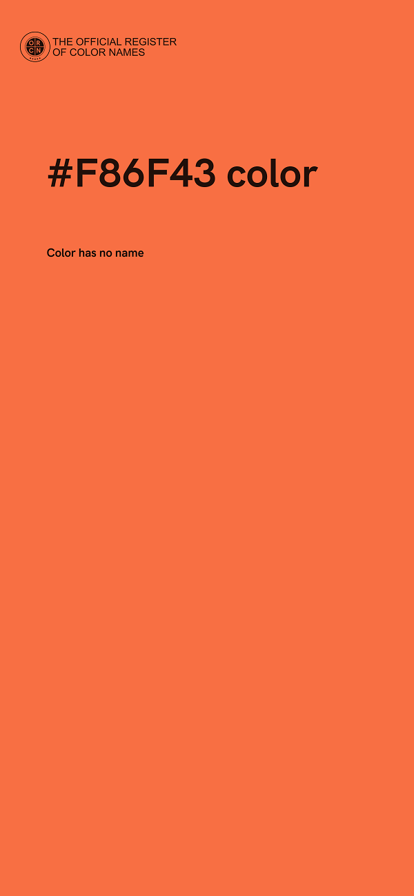 #F86F43 color image