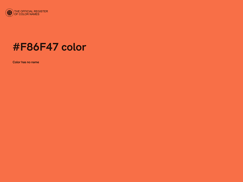 #F86F47 color image