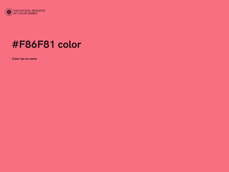 #F86F81 color image