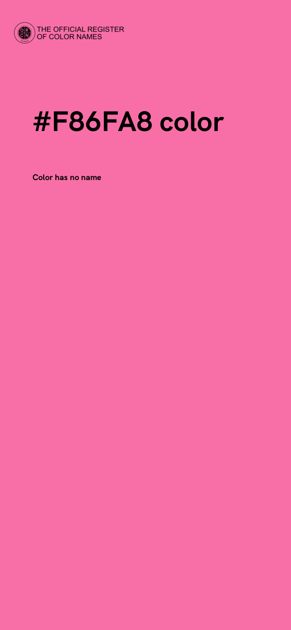 #F86FA8 color image
