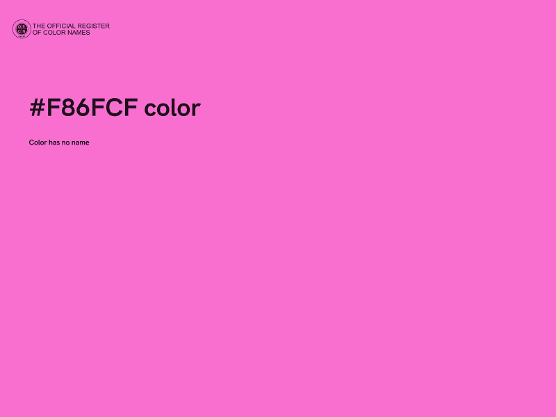 #F86FCF color image