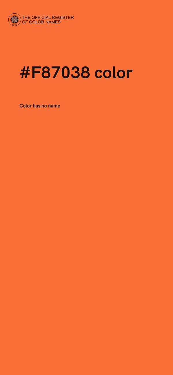 #F87038 color image