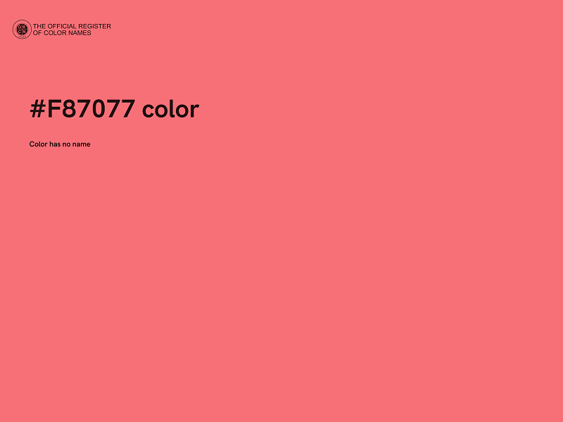 #F87077 color image