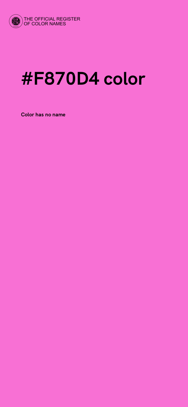 #F870D4 color image