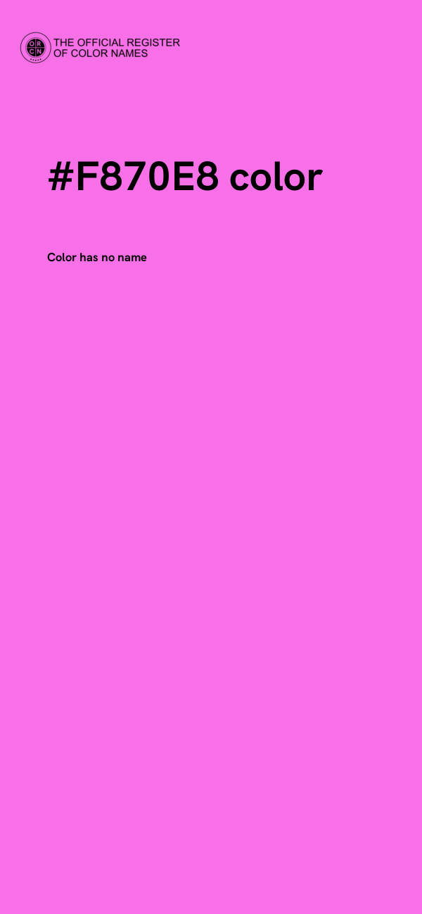 #F870E8 color image