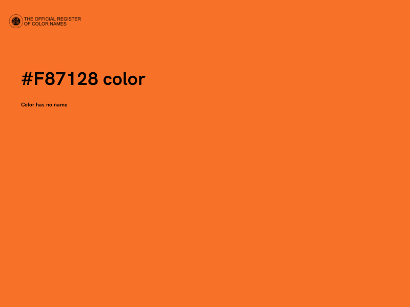#F87128 color image