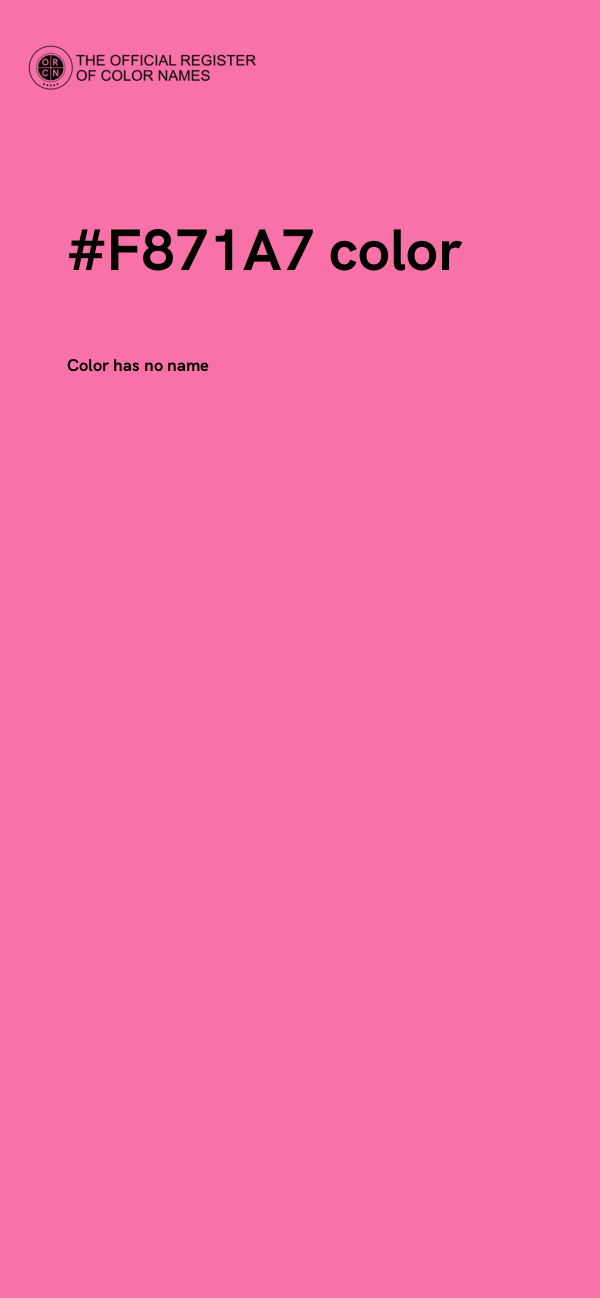 #F871A7 color image