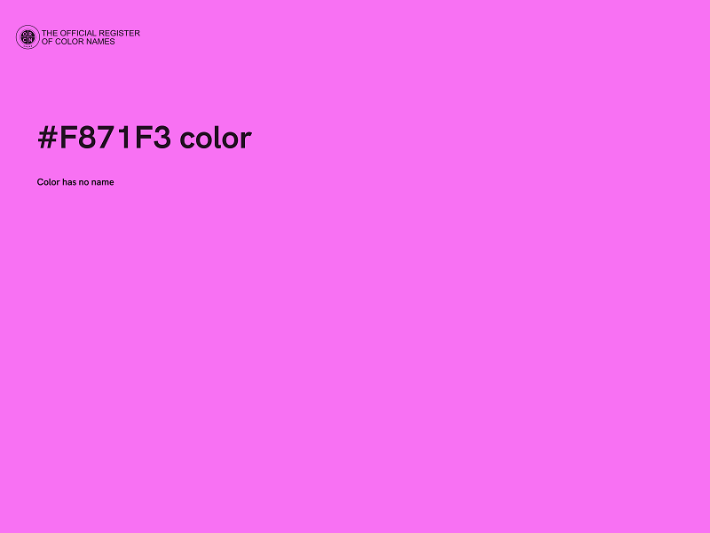 #F871F3 color image