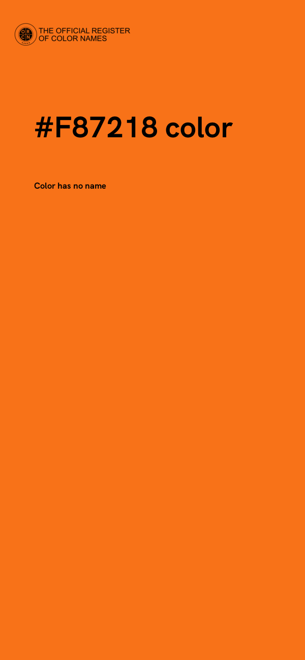 #F87218 color image