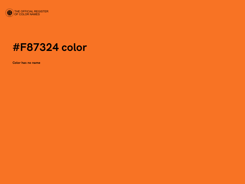 #F87324 color image