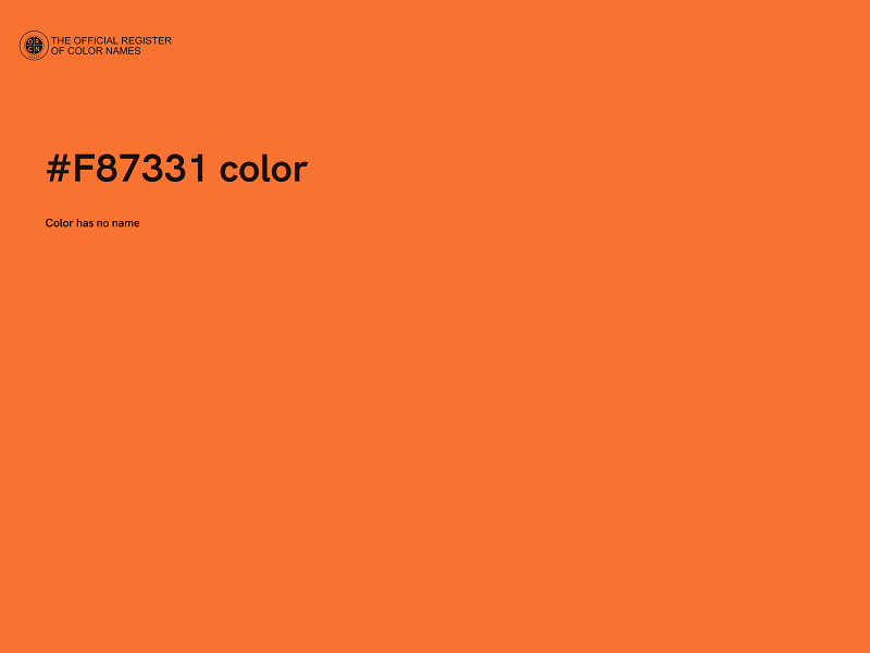 #F87331 color image