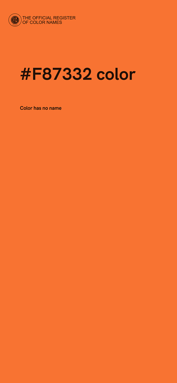 #F87332 color image