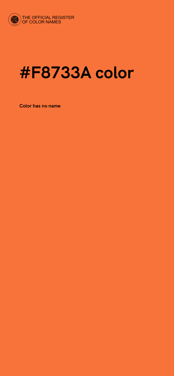 #F8733A color image