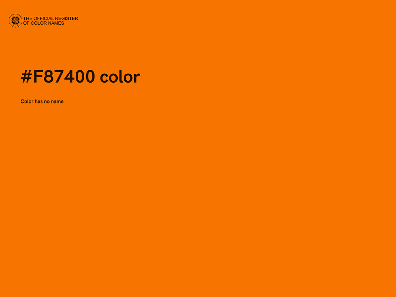 #F87400 color image