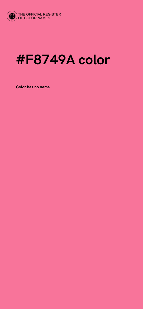 #F8749A color image