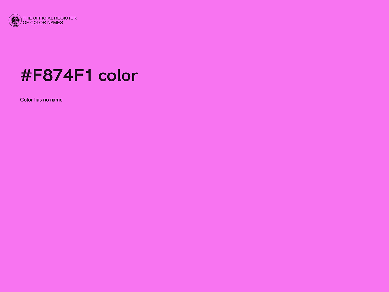 #F874F1 color image