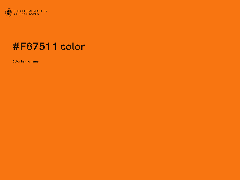 #F87511 color image