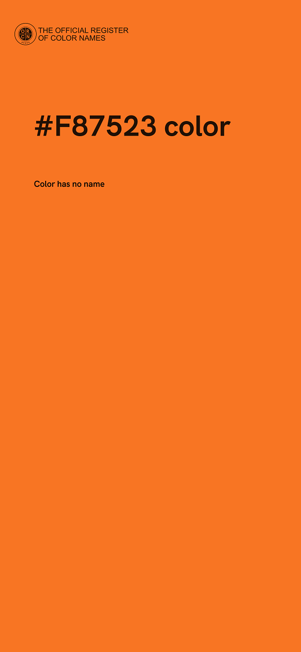 #F87523 color image