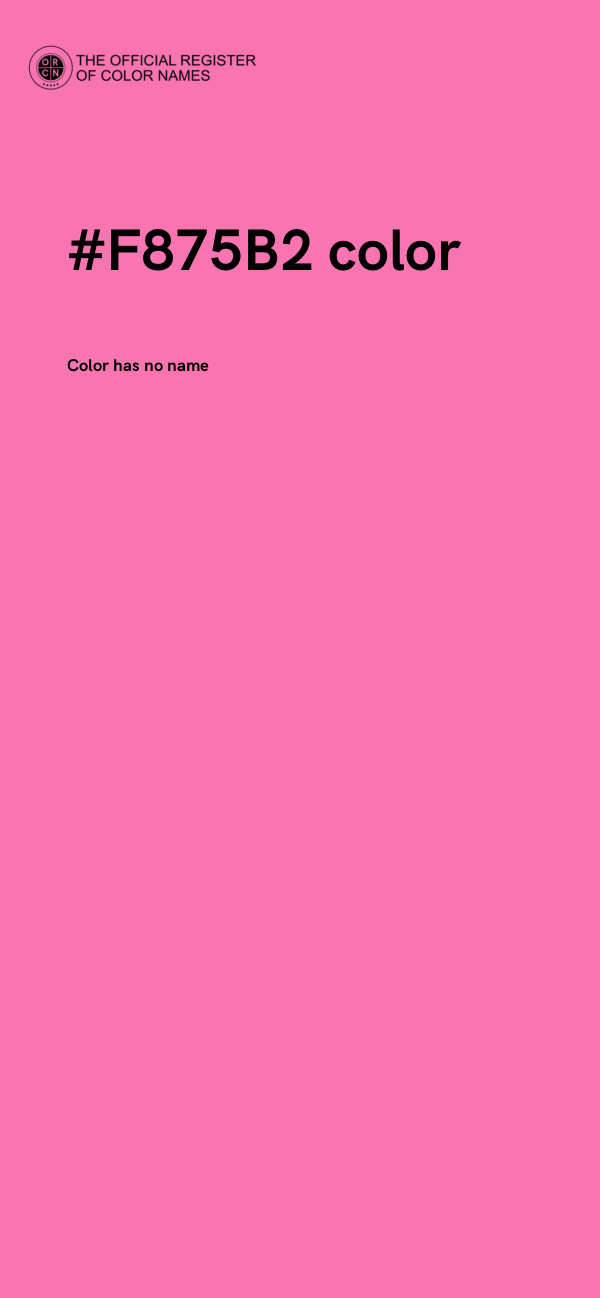 #F875B2 color image