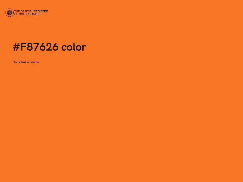 #F87626 color image