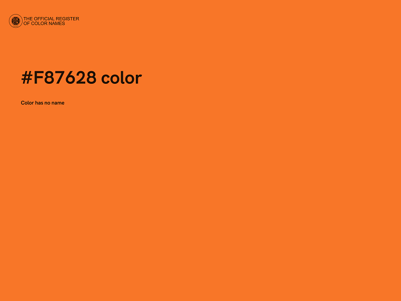 #F87628 color image