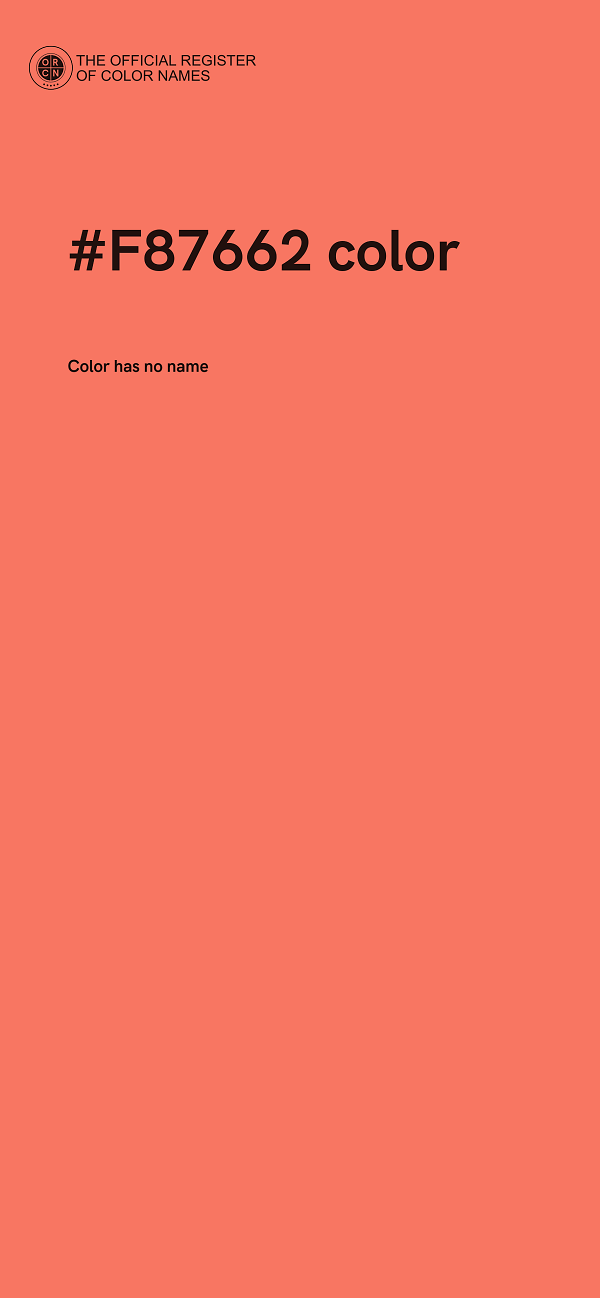#F87662 color image