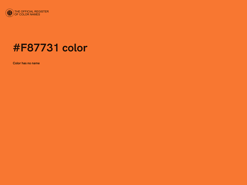 #F87731 color image