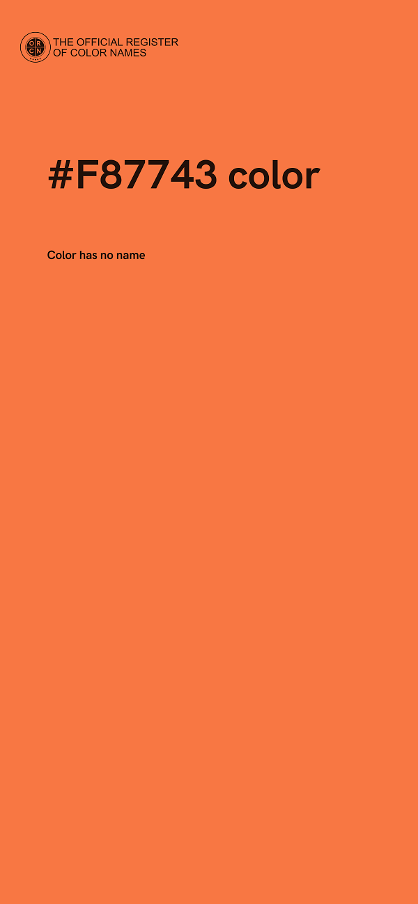 #F87743 color image
