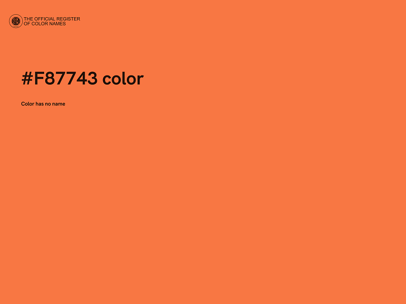 #F87743 color image
