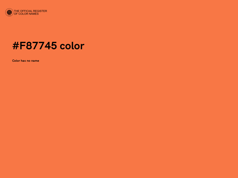 #F87745 color image