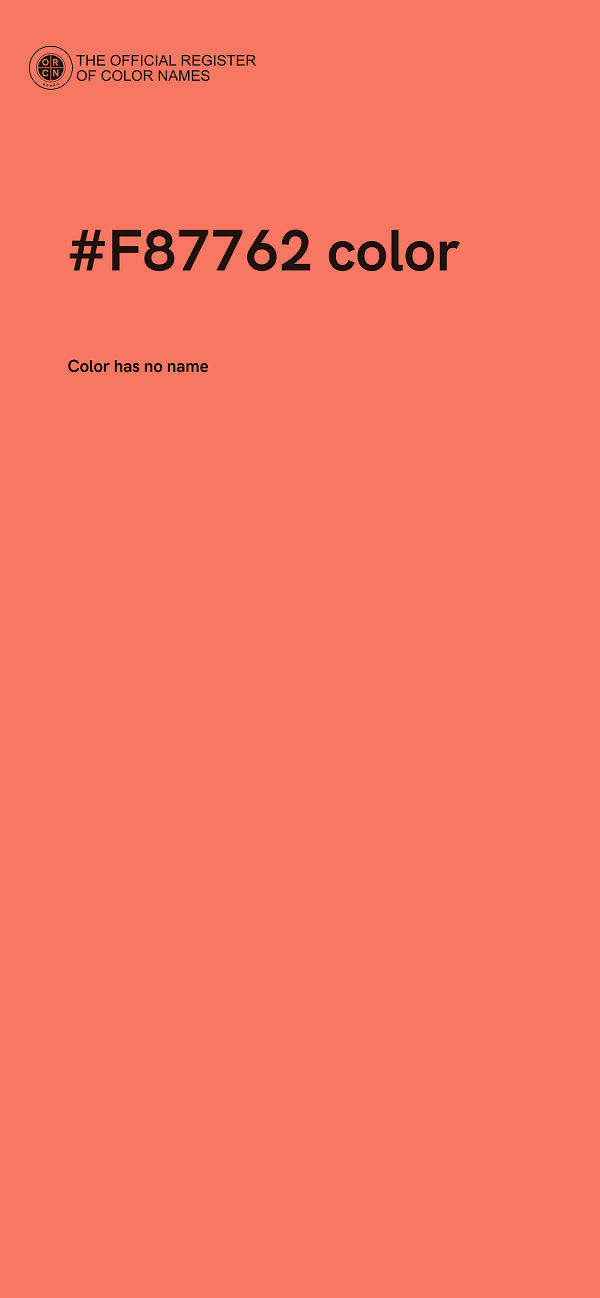 #F87762 color image