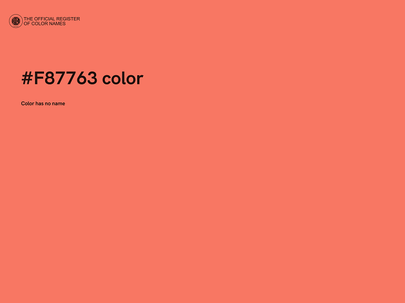 #F87763 color image