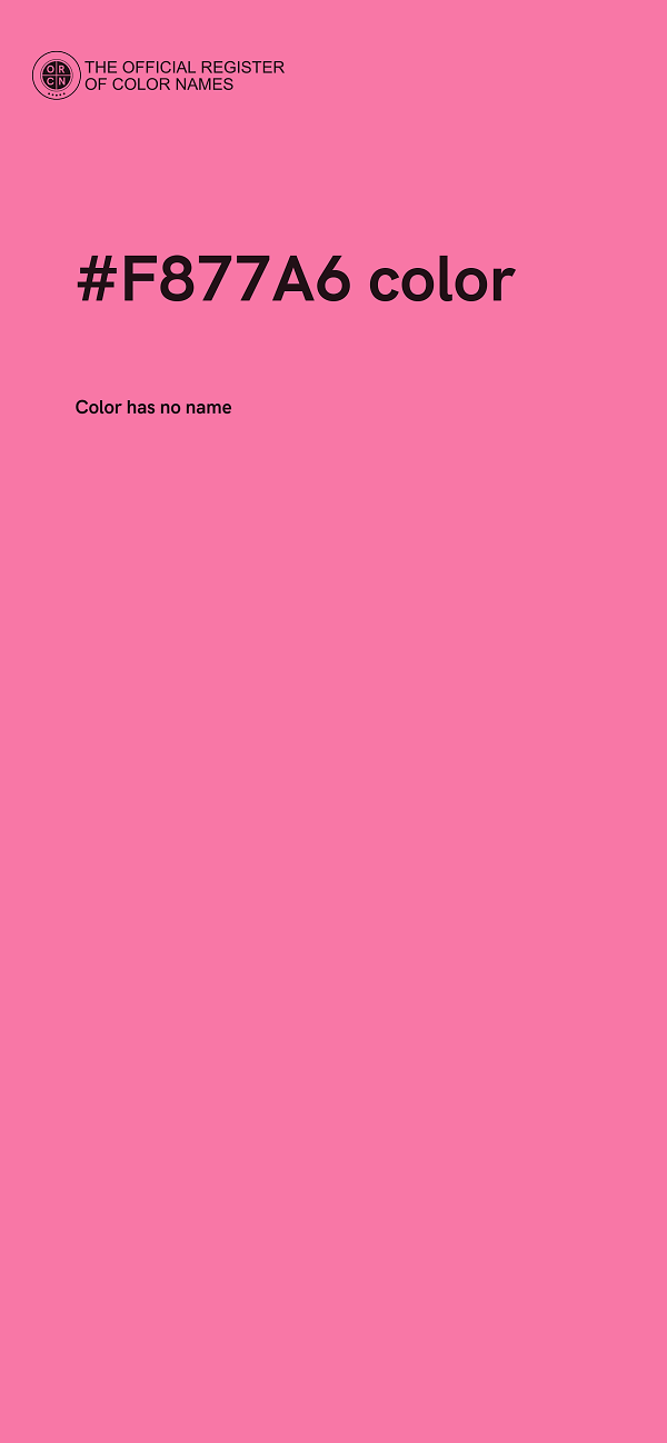 #F877A6 color image