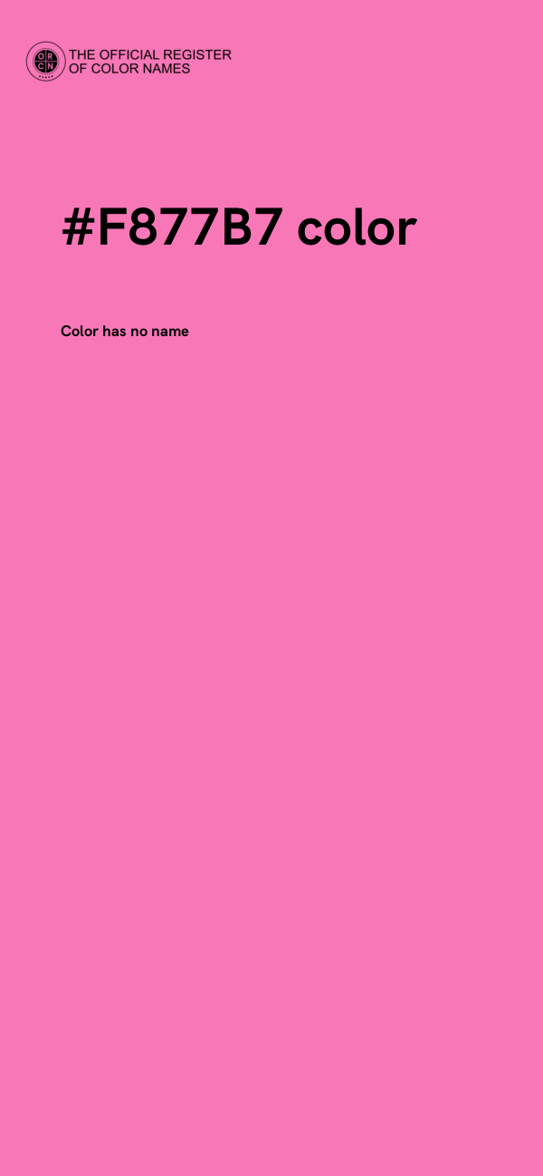 #F877B7 color image