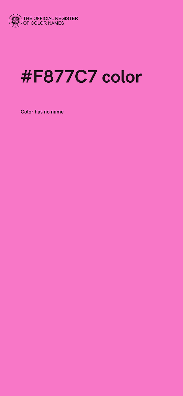 #F877C7 color image
