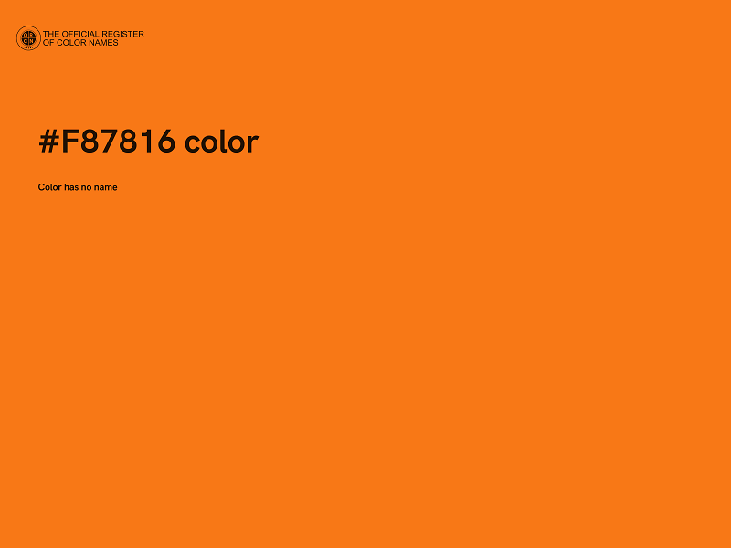 #F87816 color image