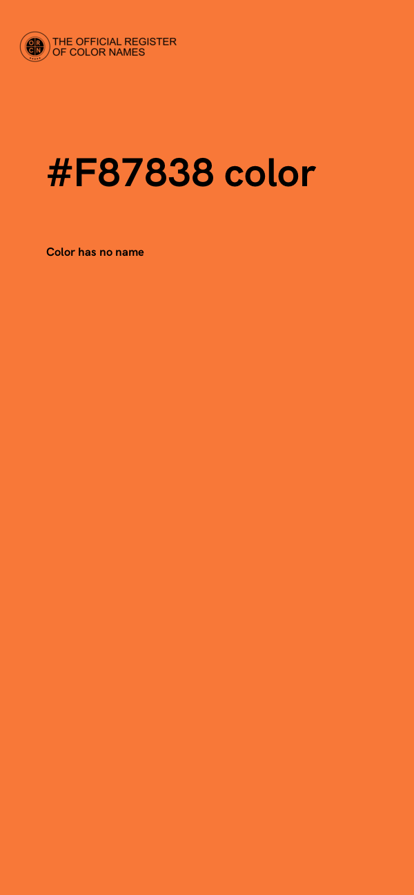 #F87838 color image