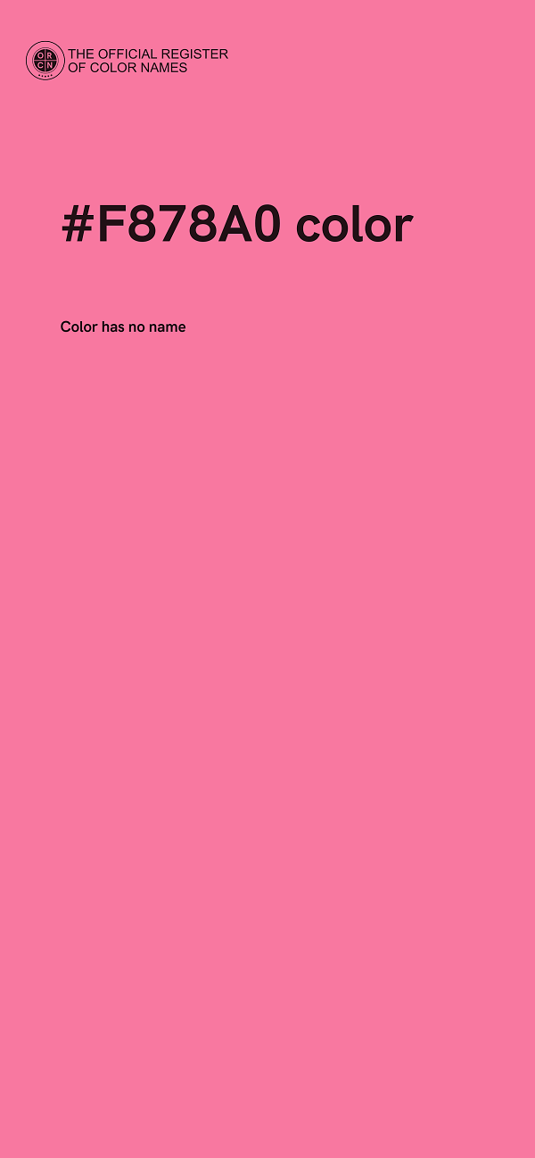#F878A0 color image