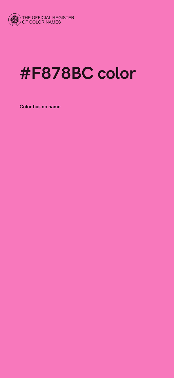 #F878BC color image