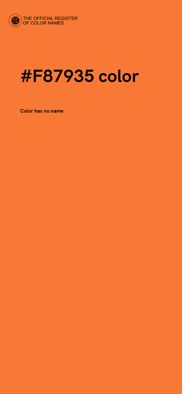 #F87935 color image