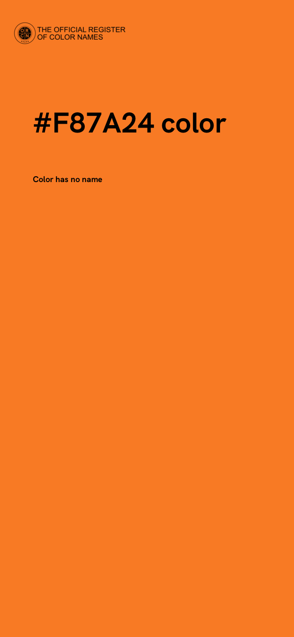 #F87A24 color image