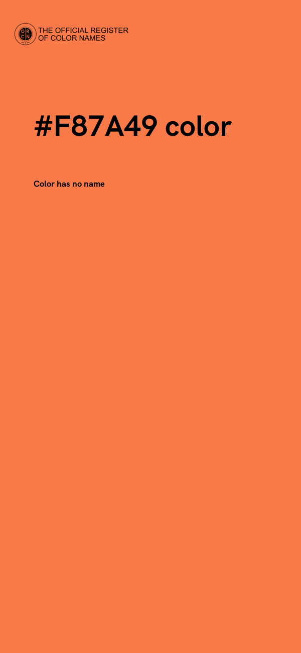#F87A49 color image