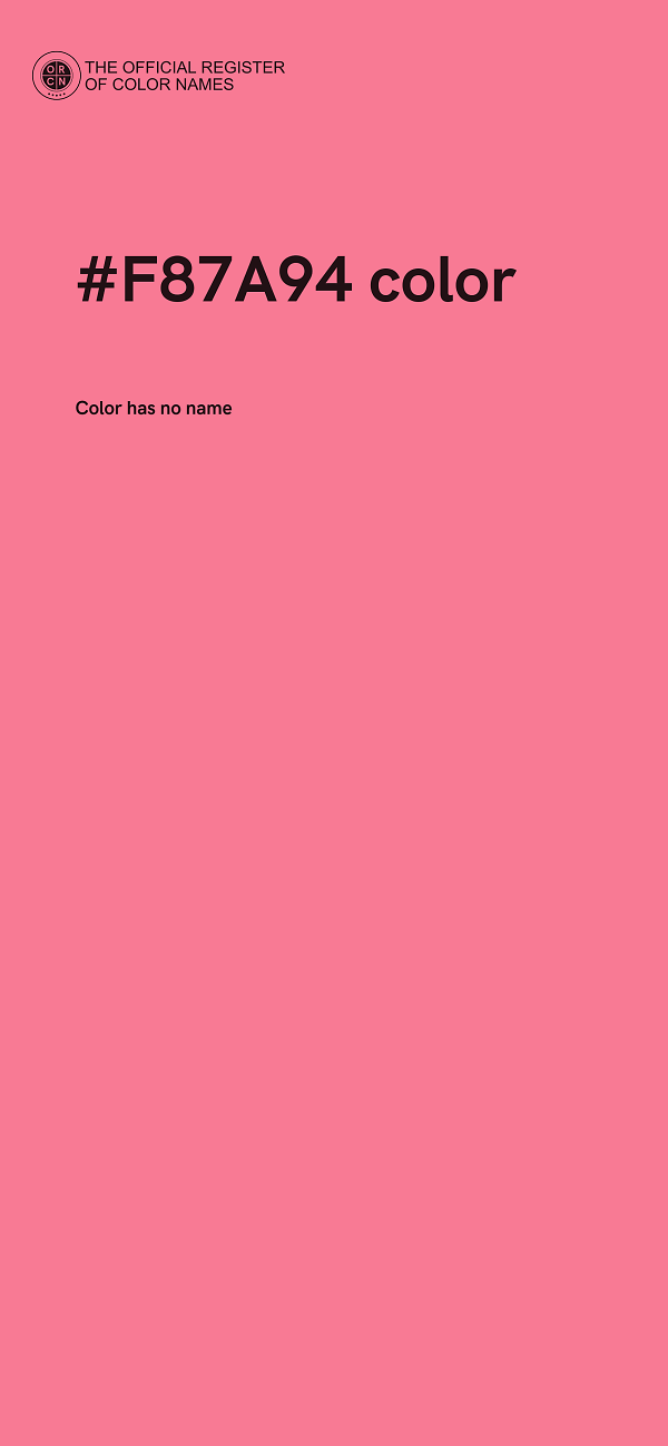 #F87A94 color image