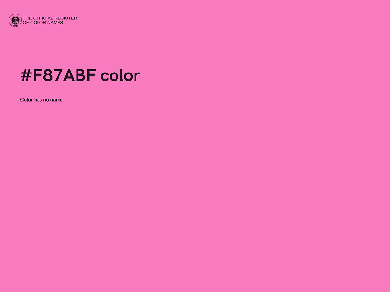 #F87ABF color image