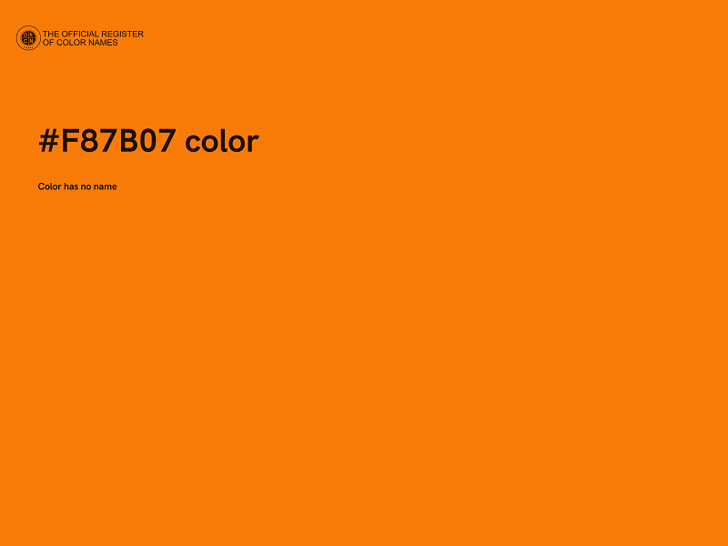 #F87B07 color image