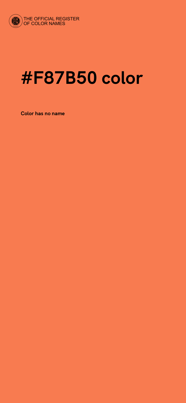 #F87B50 color image