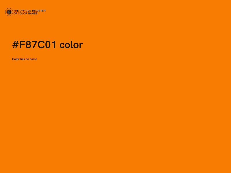 #F87C01 color image