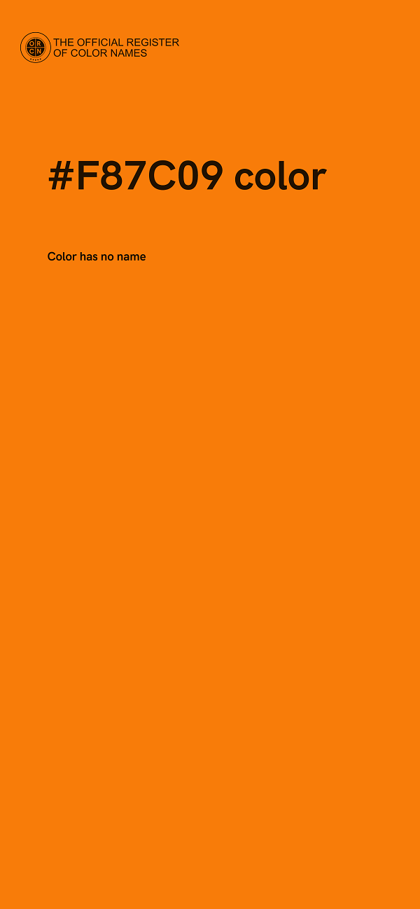 #F87C09 color image